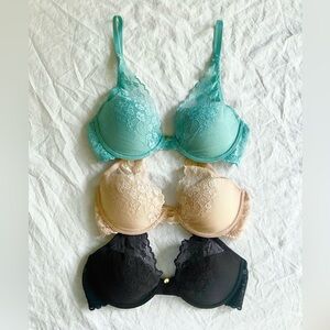 Natori Cherry Blossom wired bra 32C in blue, nude and black - 5 available